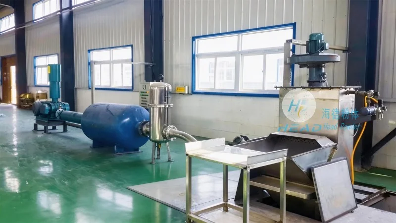 Skema pengangkutan pneumatik serbuk mikro PTFE