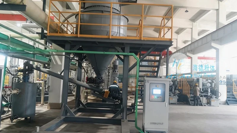 Penyelesaian Pengangkutan Pneumatik untuk Serbuk Plastik Biodegradasi