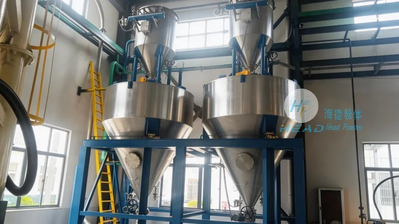 Penyelesaian pengangkutan partikel pembawa makanan plastik secara pneumatik
